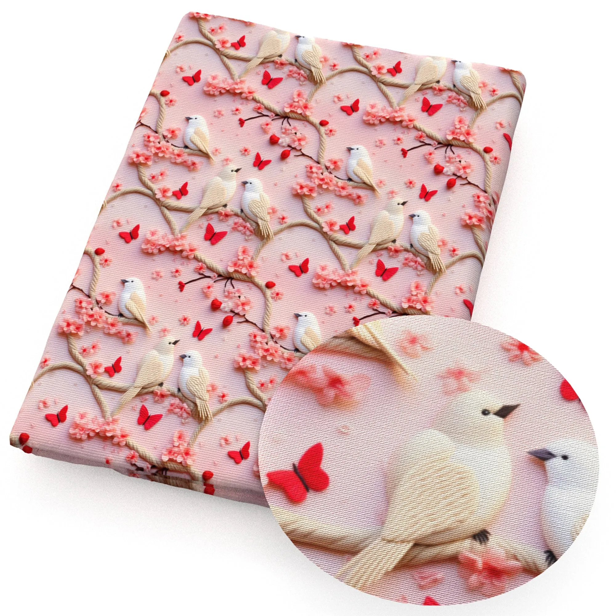faux embroidery fabric