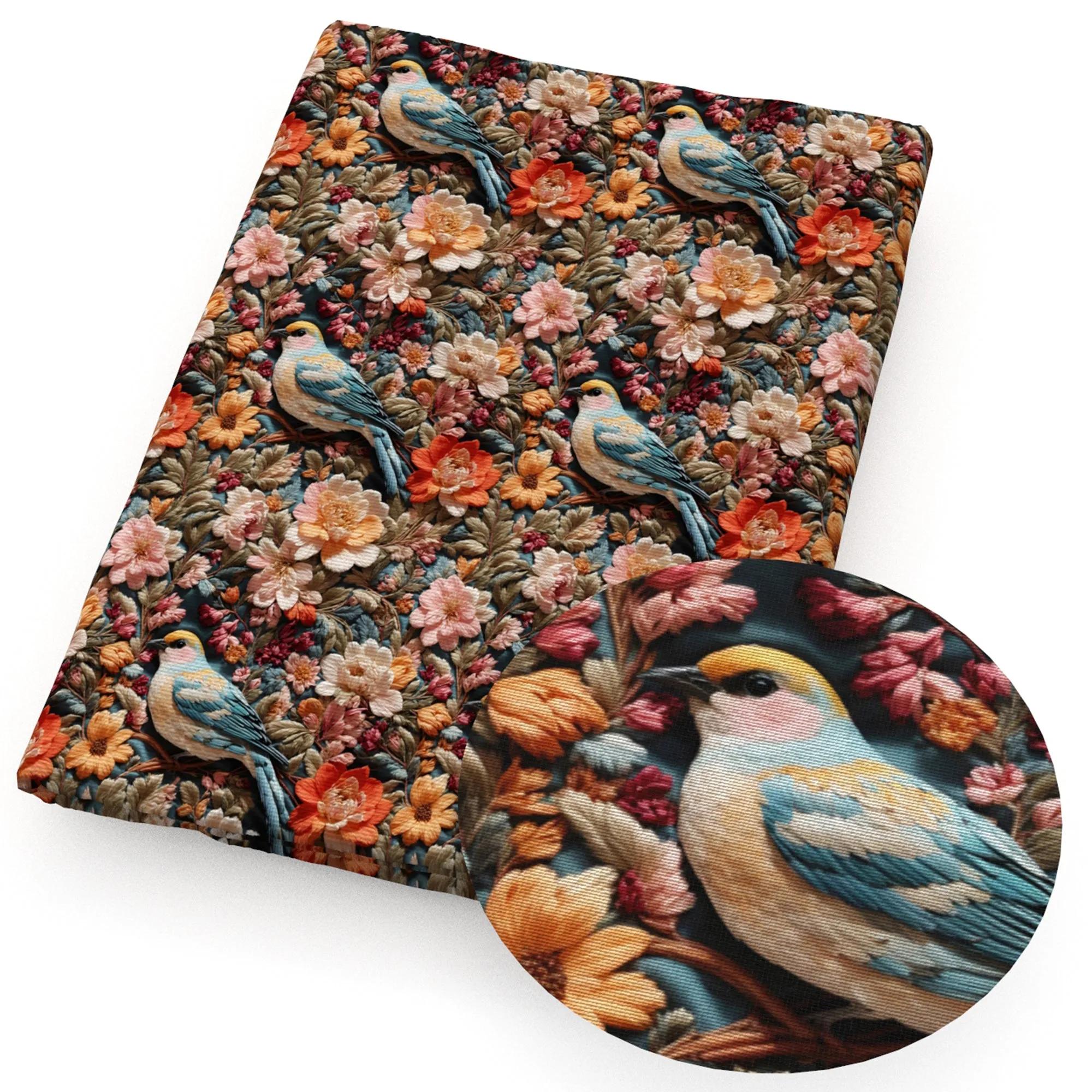 faux embroidery fabric