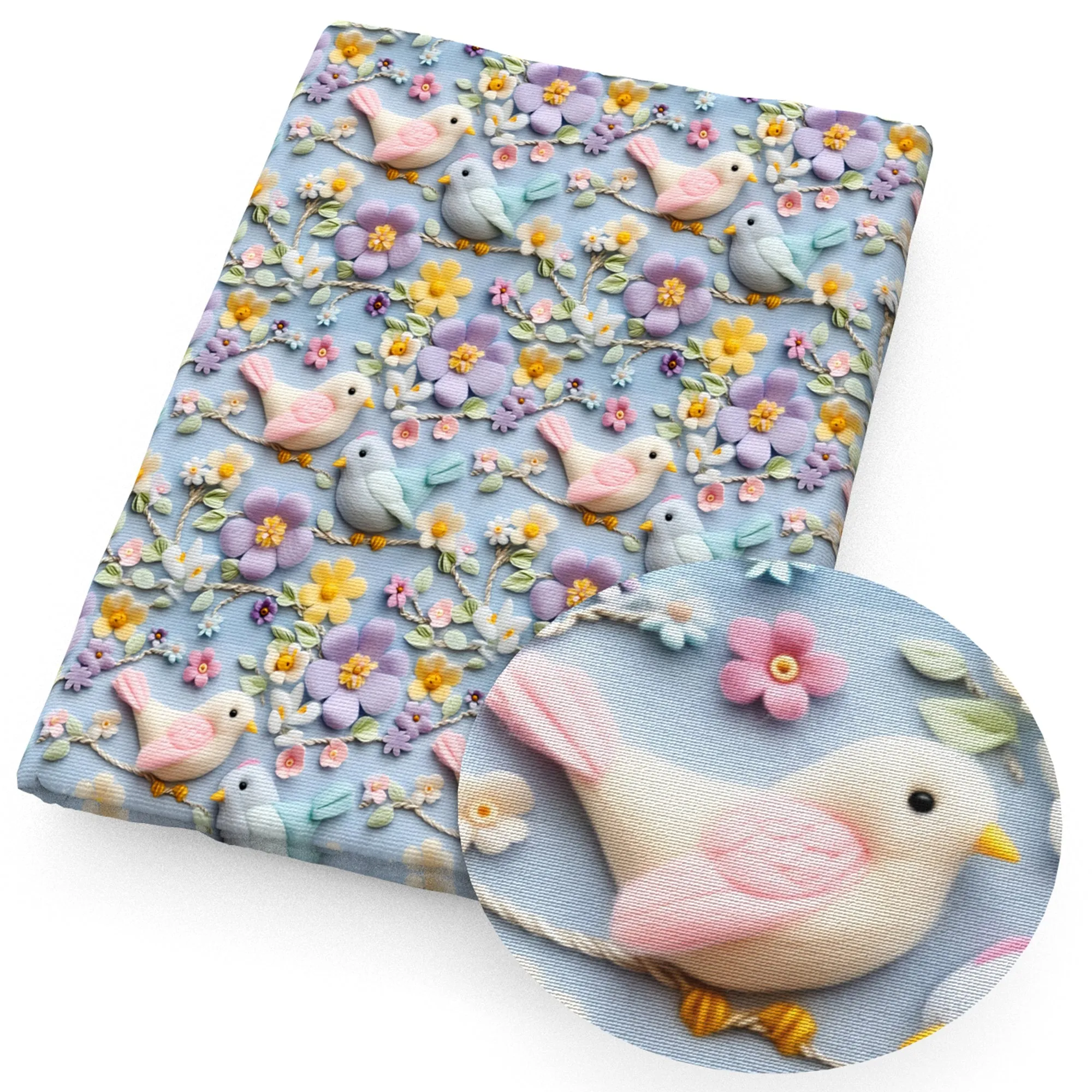 faux embroidery fabric