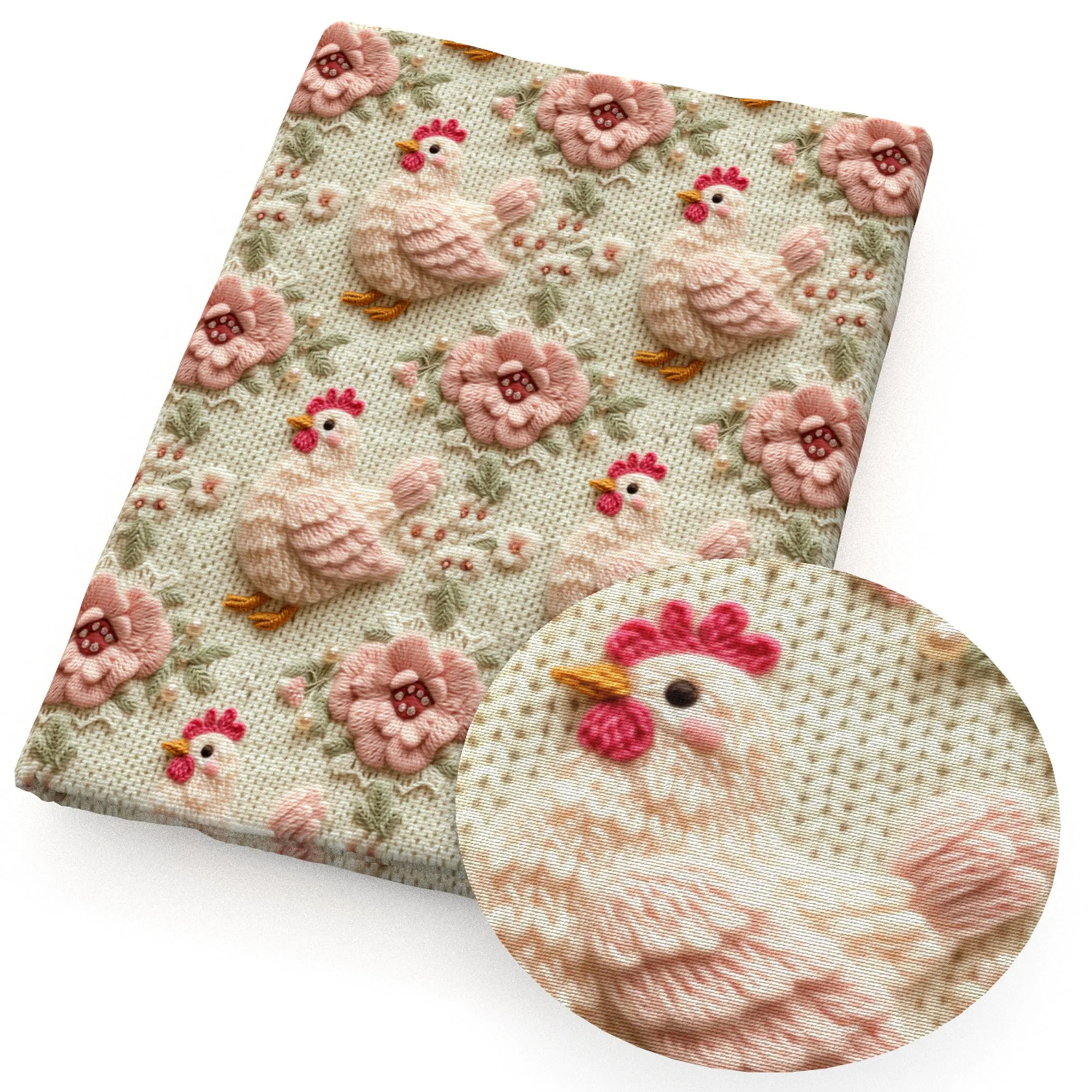 faux embroidery fabric