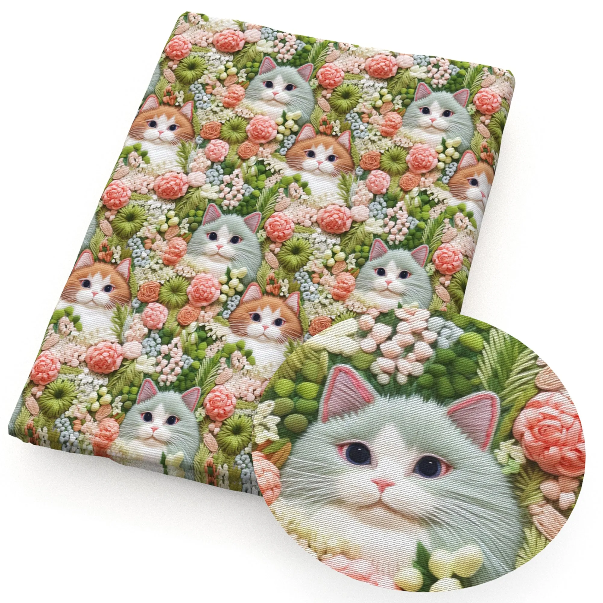 faux embroidery fabric