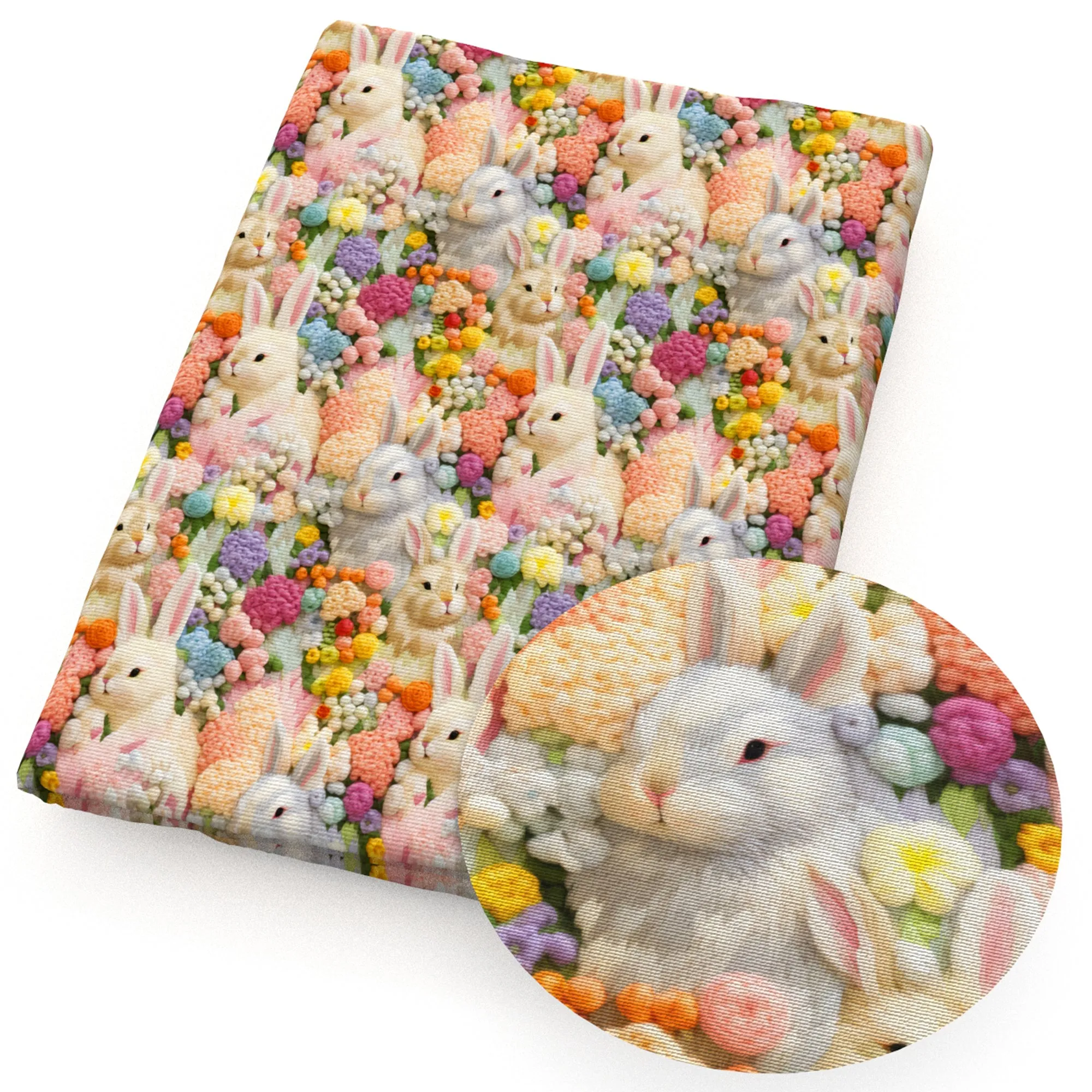 faux embroidery fabric