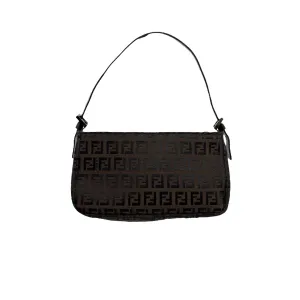 Fendi Brown Logo Mini Shoulder Bag