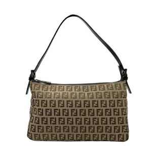 Fendi Brown Logo Mini Shoulder Bag