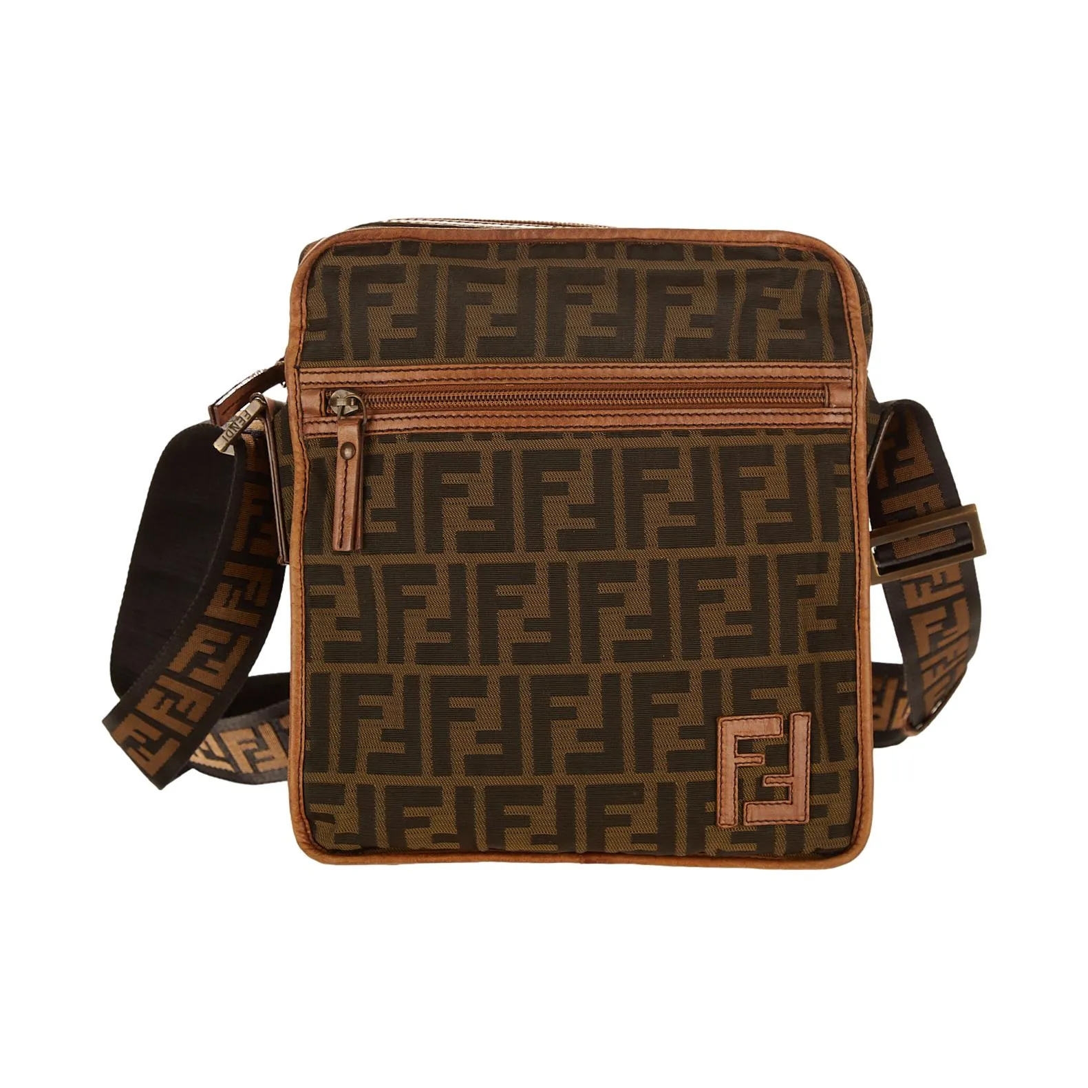 Fendi Brown Logo Shoulder Bag
