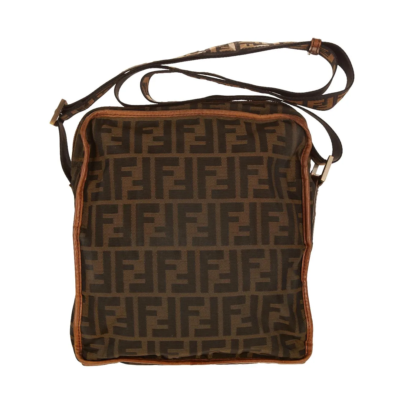 Fendi Brown Logo Shoulder Bag