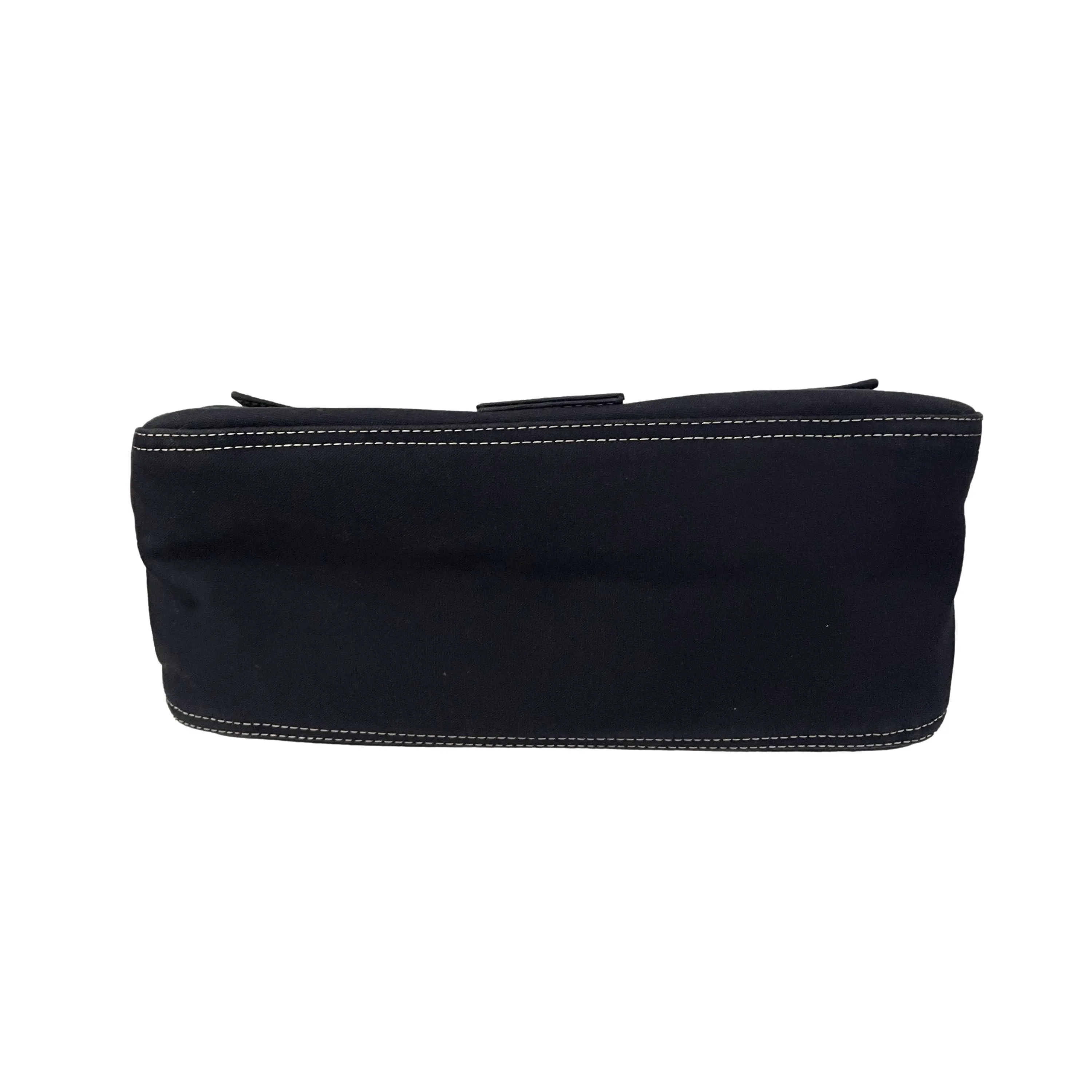 Fendi Navy Denim Logo Shoulder Bag