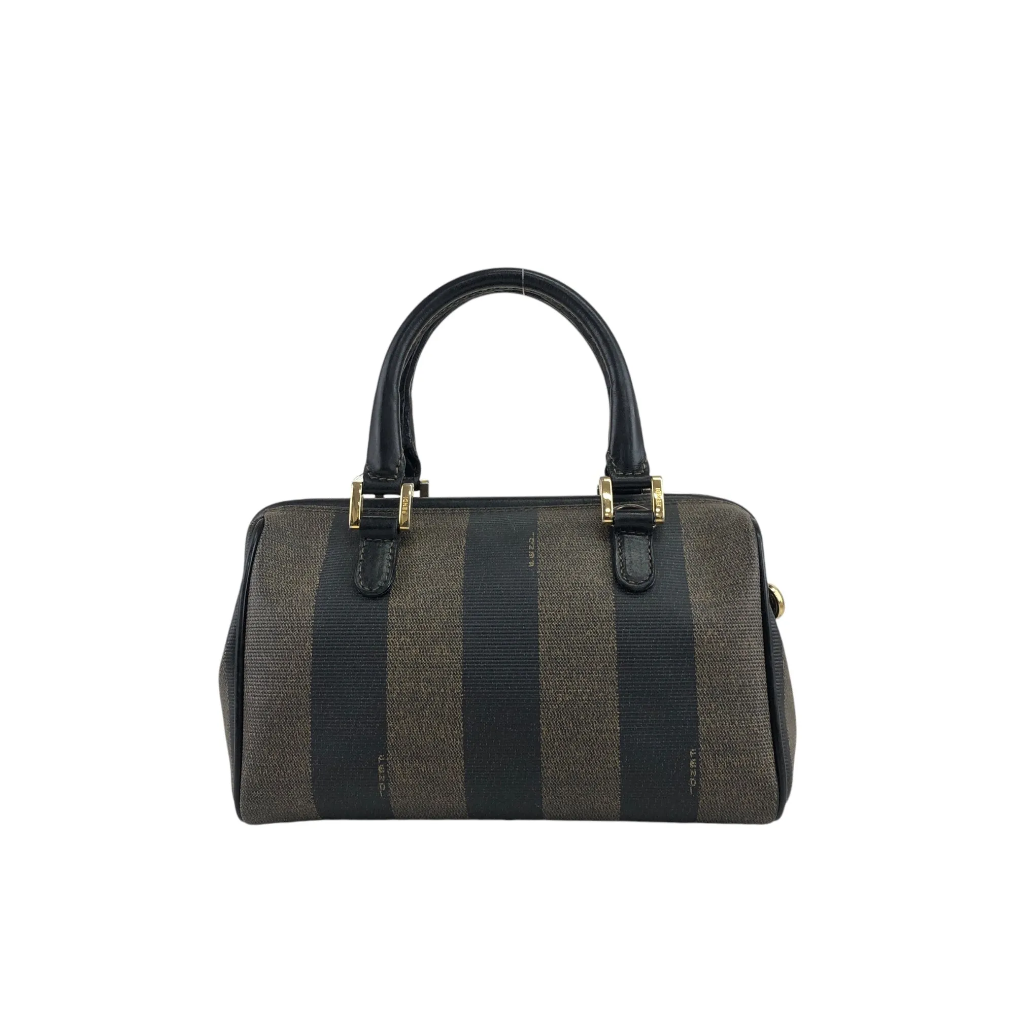 FENDI Pecan Logo Two-way Handbag Shoulder bag Brown Vintage eah336