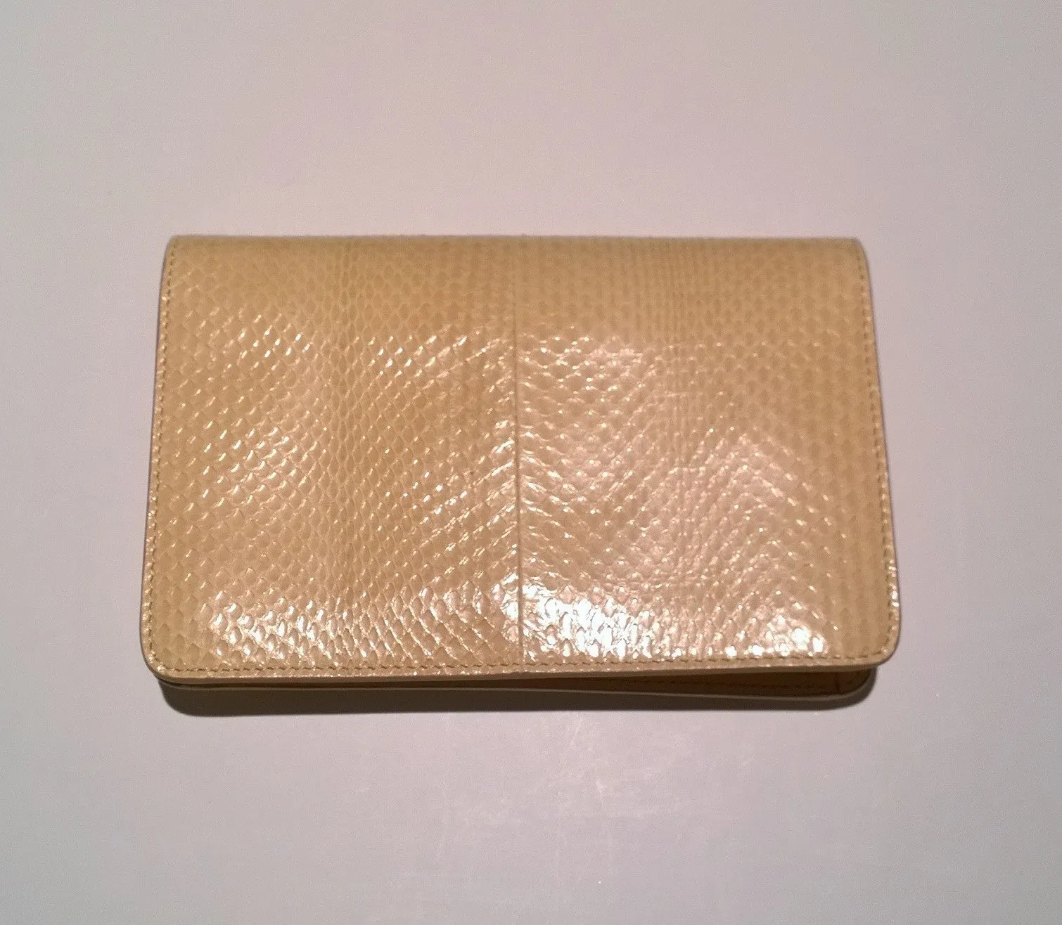 Fendi Tube Shell Pink Elaphe Bag Chain Clutch