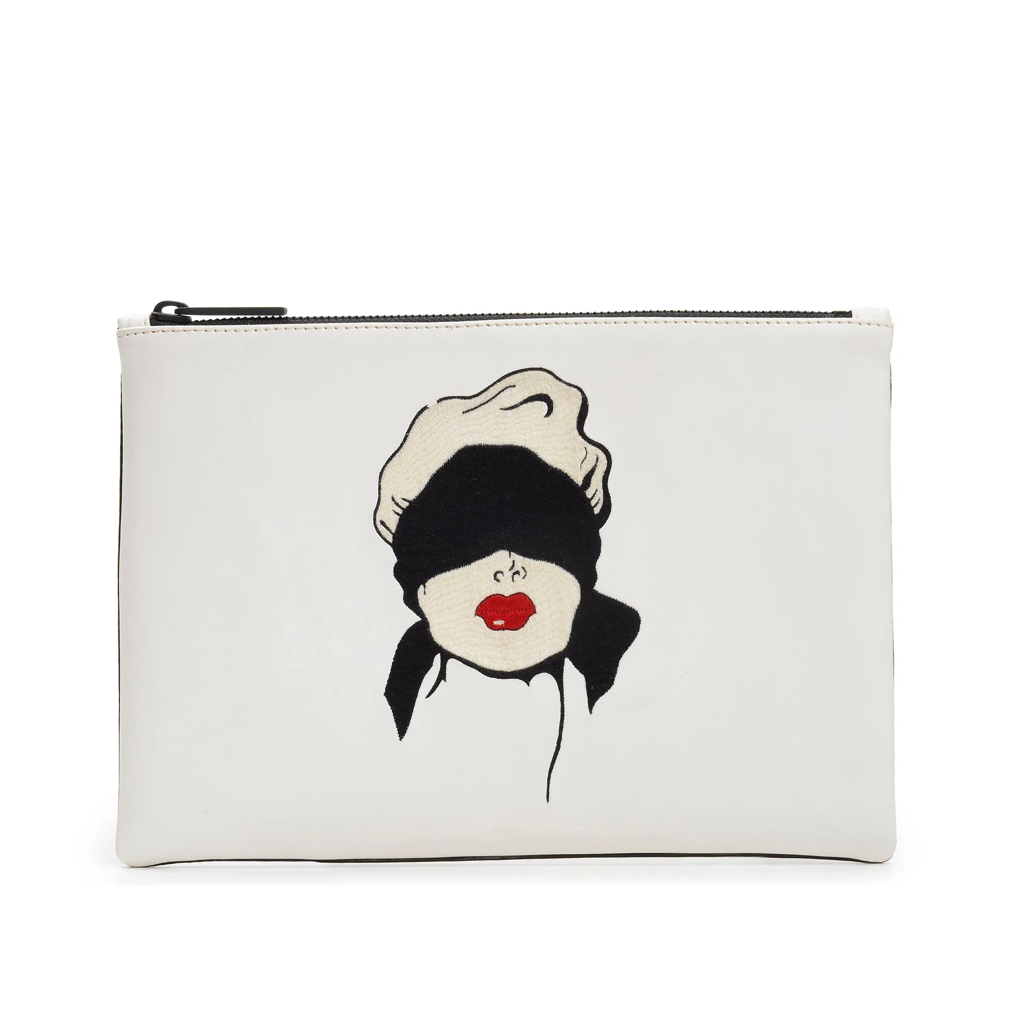 FETISH EMBROIDERED CLUTCH BAG