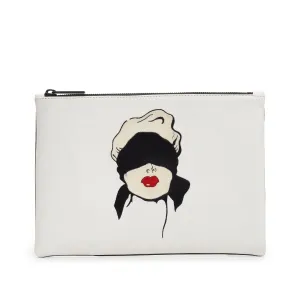 FETISH EMBROIDERED CLUTCH BAG