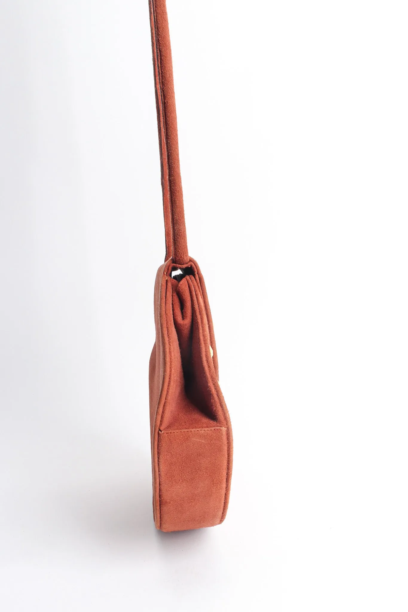 Filigree Suede Saddle Bag