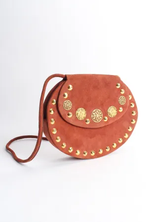 Filigree Suede Saddle Bag