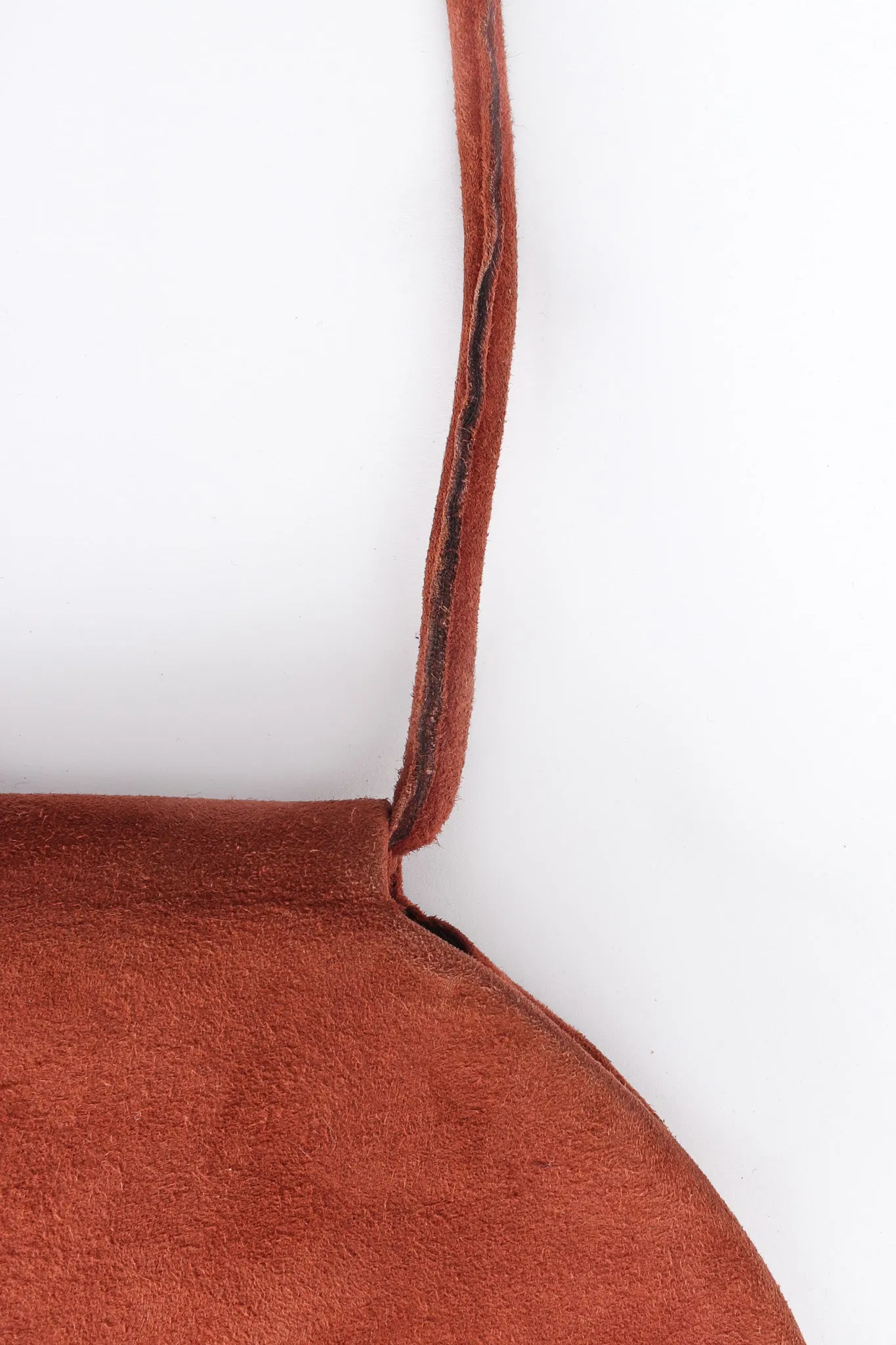 Filigree Suede Saddle Bag