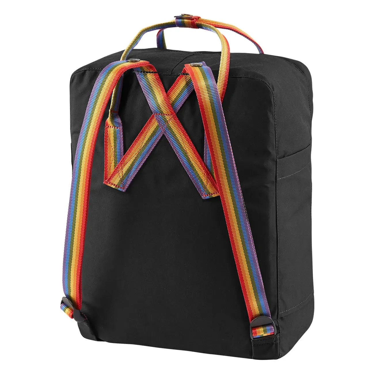 Fjallraven Kanken Classic Backpack Black Rainbow Pattern