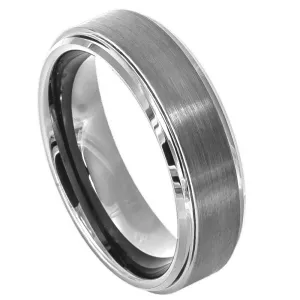 Flat Brushed Center Stepped Edge