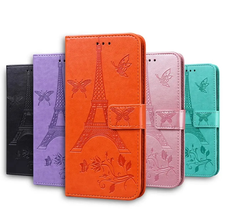 For iPhone12 mini Phone Case 5.4 Inches Card Slot Phone Bracket Mobile Phone Cover purple