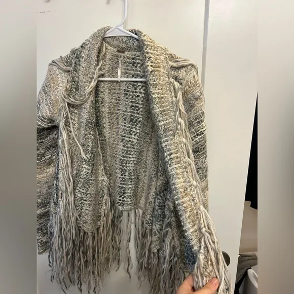 Free People Birkenstock Fringe Cardigan