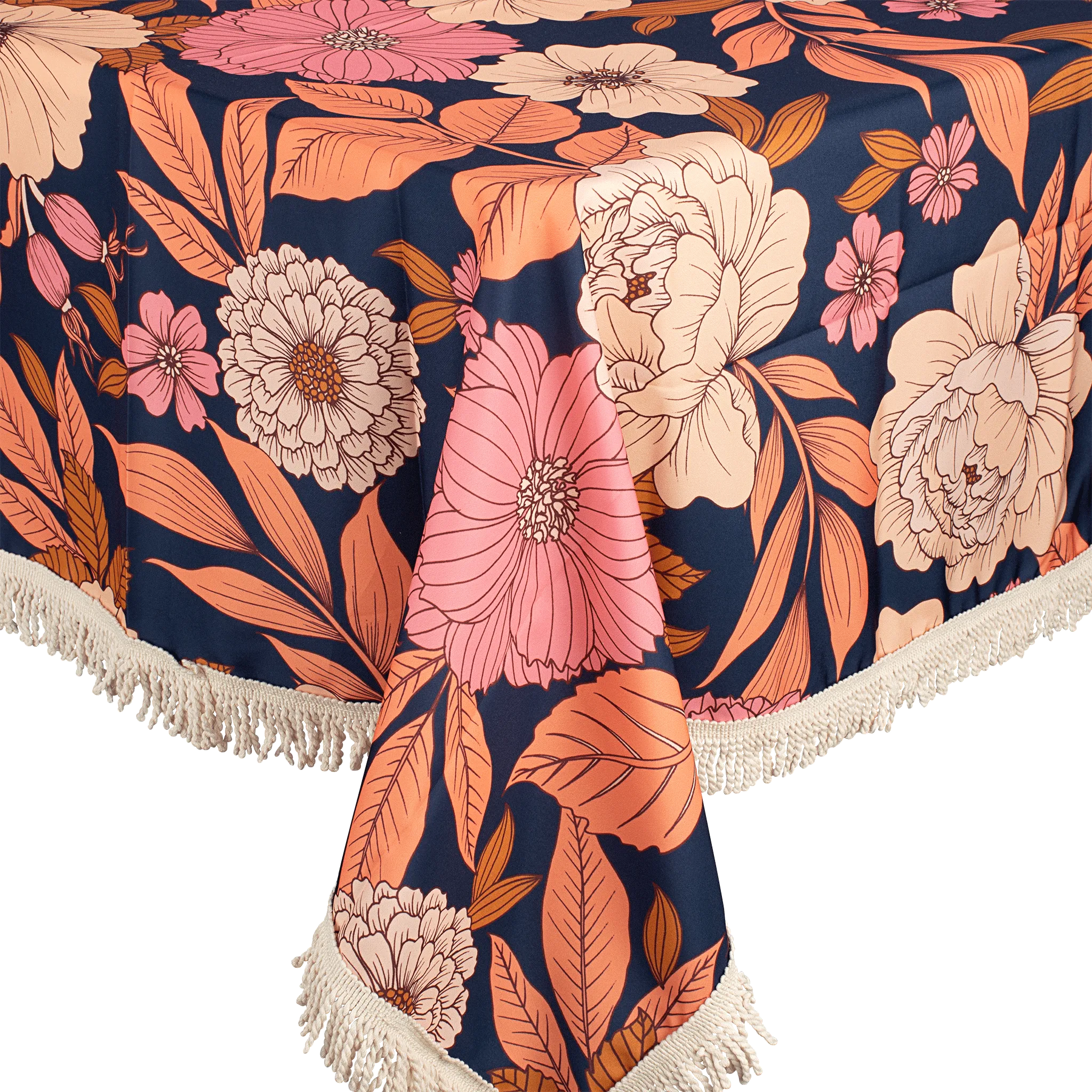 Fringed Tablecloth Twilight Meadow
