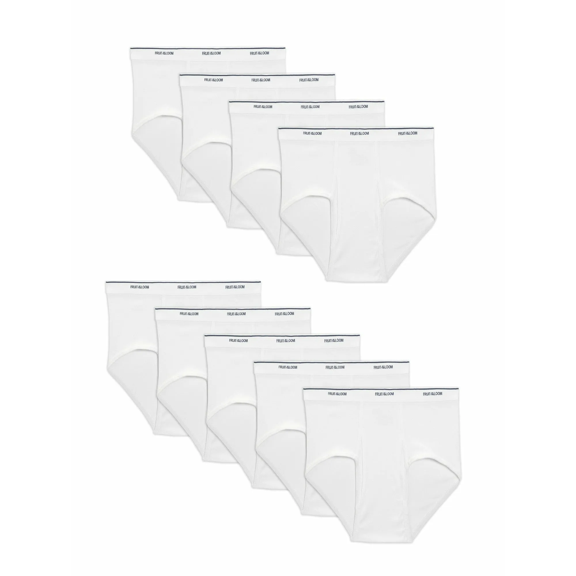 Fruit of the Loom mens Tag-free Cotton Briefs White, 9 Pack 