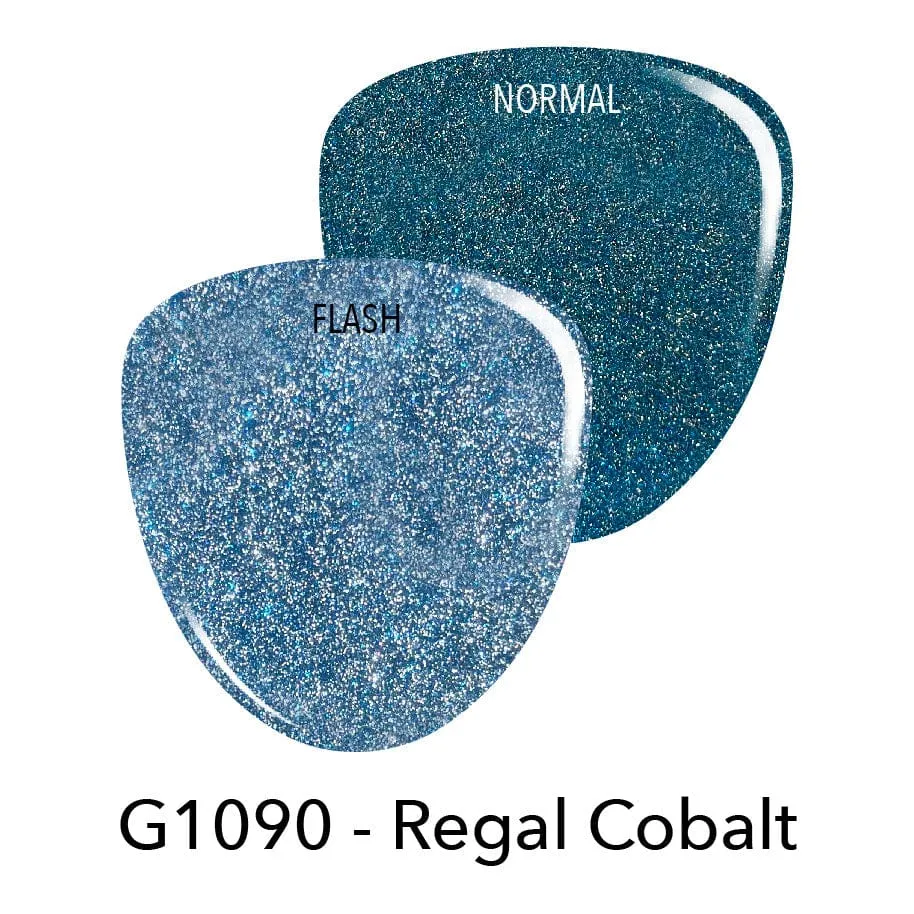 G1090 Regal Cobalt Blue Glitter Gel Polish
