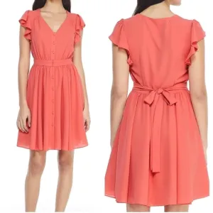 Gal Meets Glam Bree Coral Dress