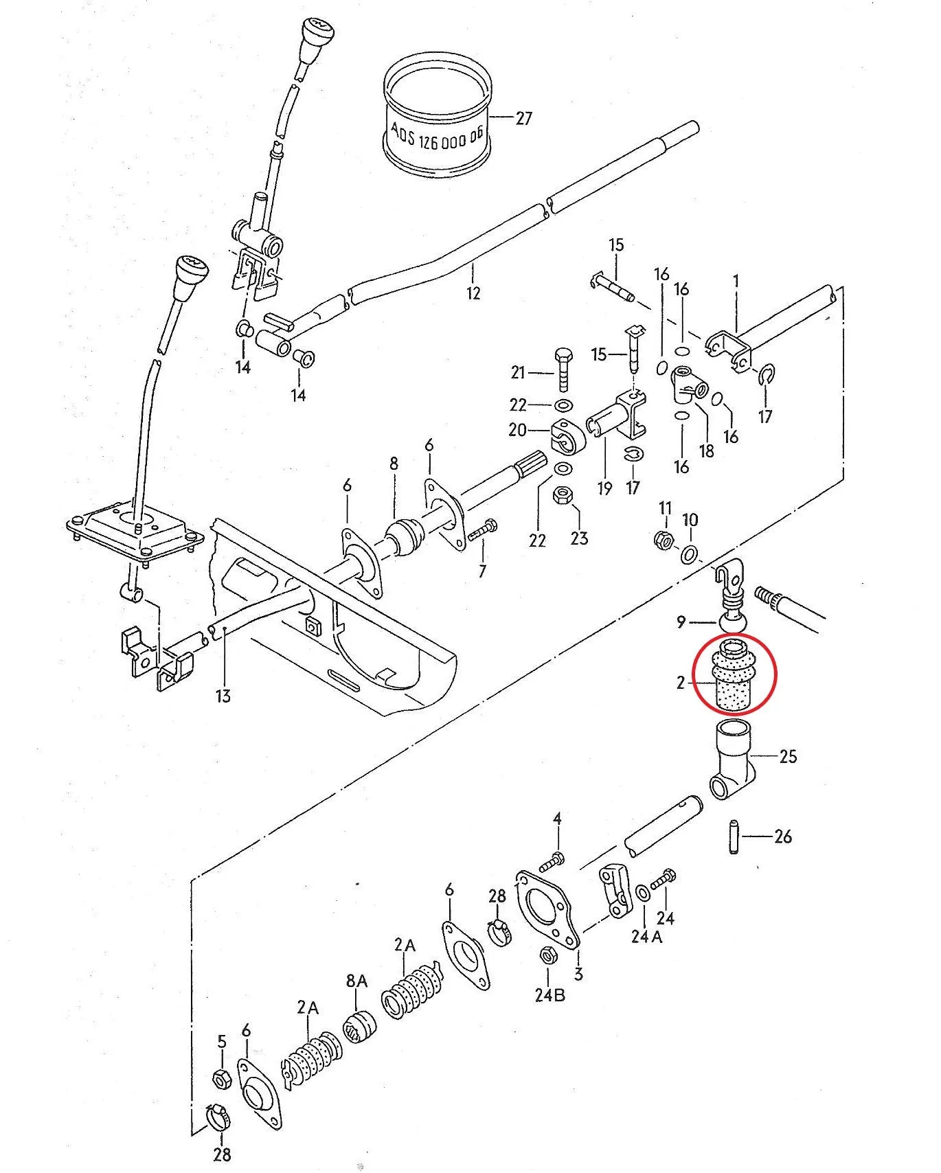 Gear Shift Linkage Boot T3