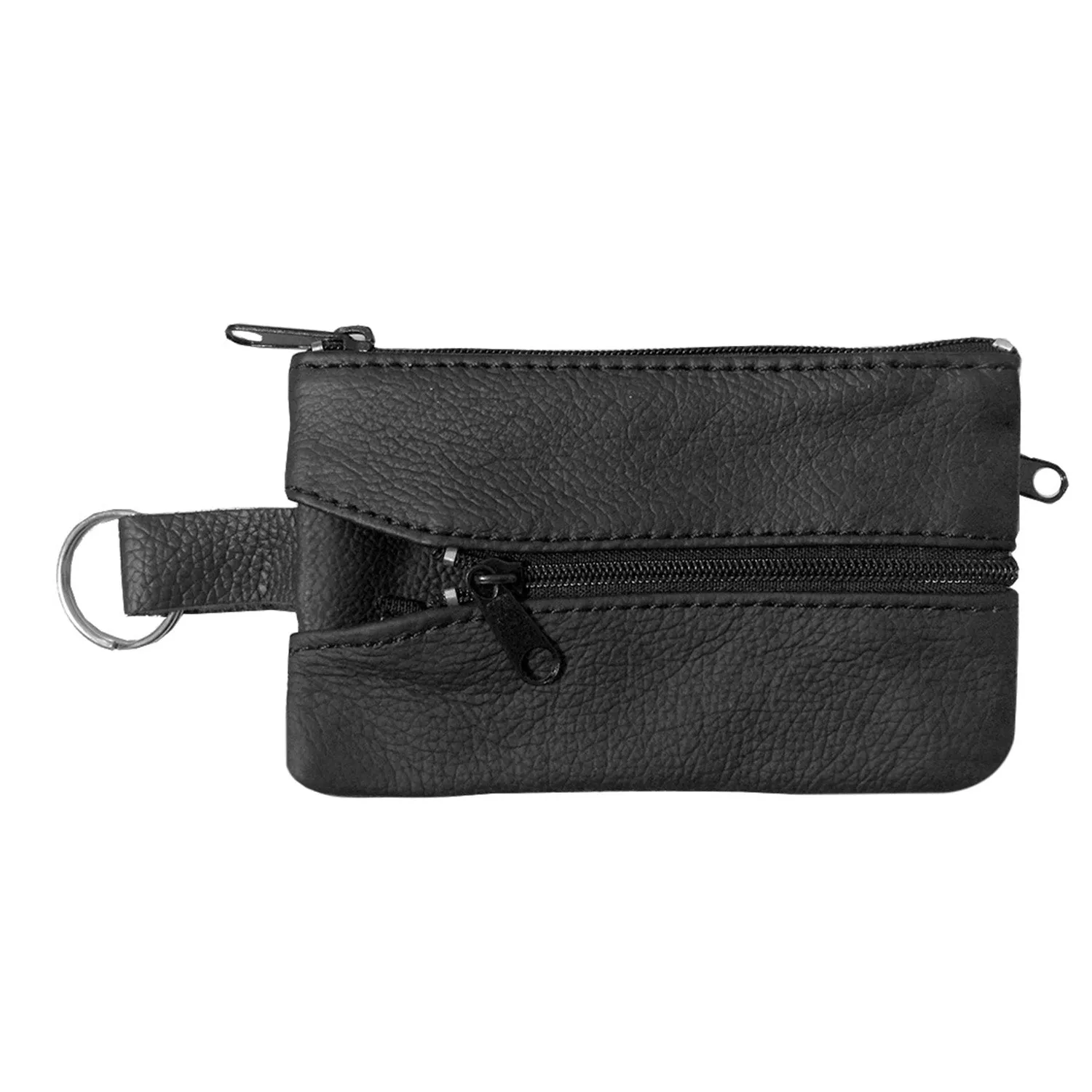 Genuine Lambskin Leather Coin Purse Key Ring