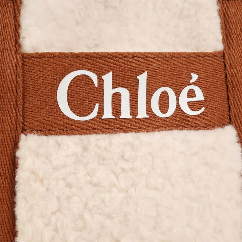 Girls Cream Faux Fur Shoulder Bag