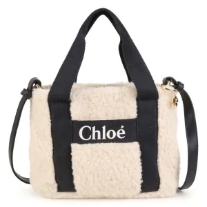 Girls Navy Faux Fur Shoulder Bag
