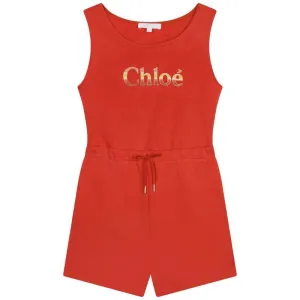 Girls Orange Playsuit