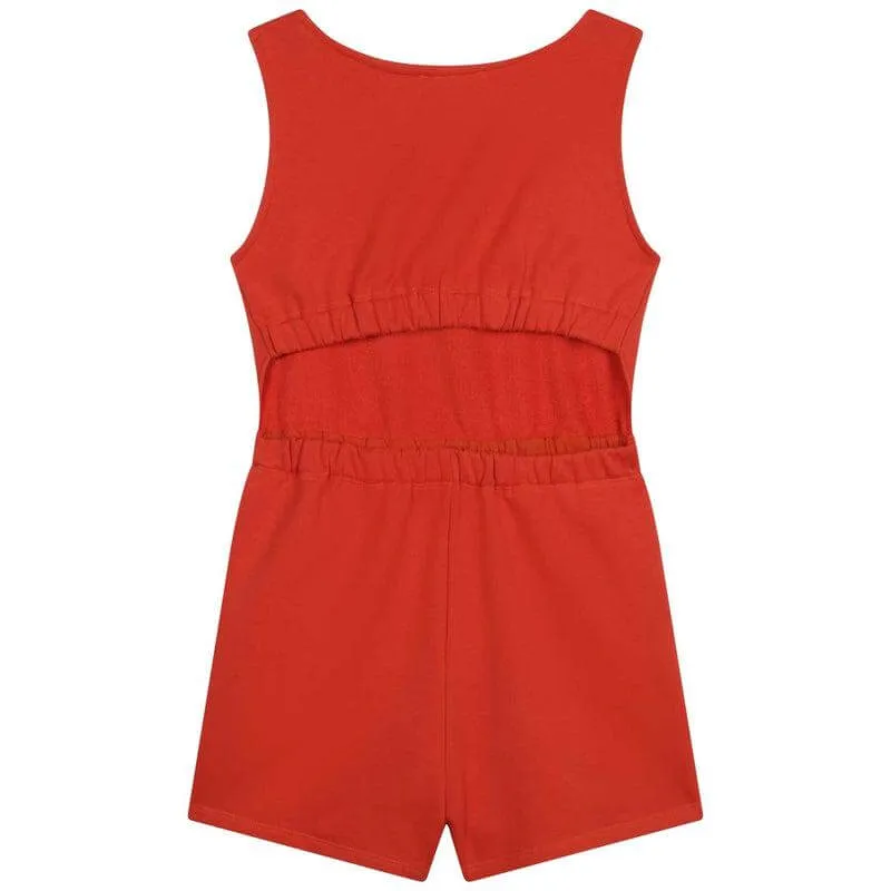 Girls Orange Playsuit