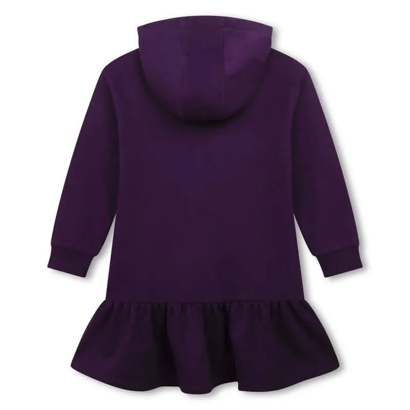 Girls Purple Hooded Bag Dress
