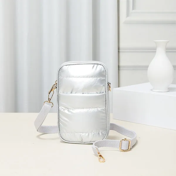 Glossy Puffer Cross Body Bag