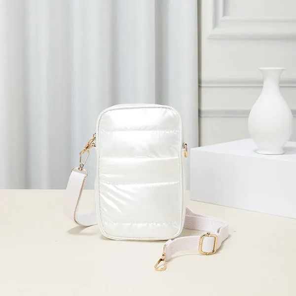 Glossy Puffer Cross Body Bag