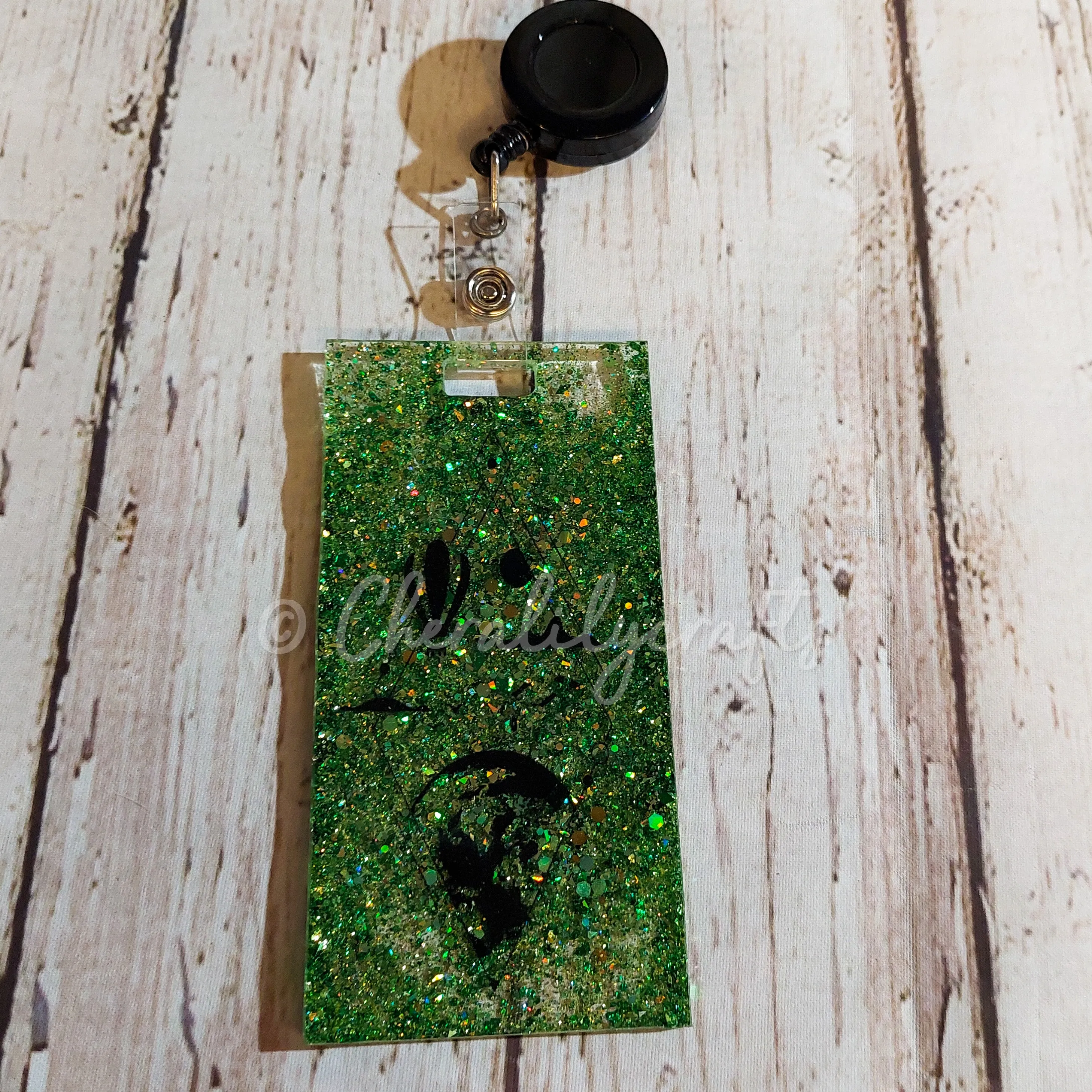 Green Badge Reel/Luggage Tag