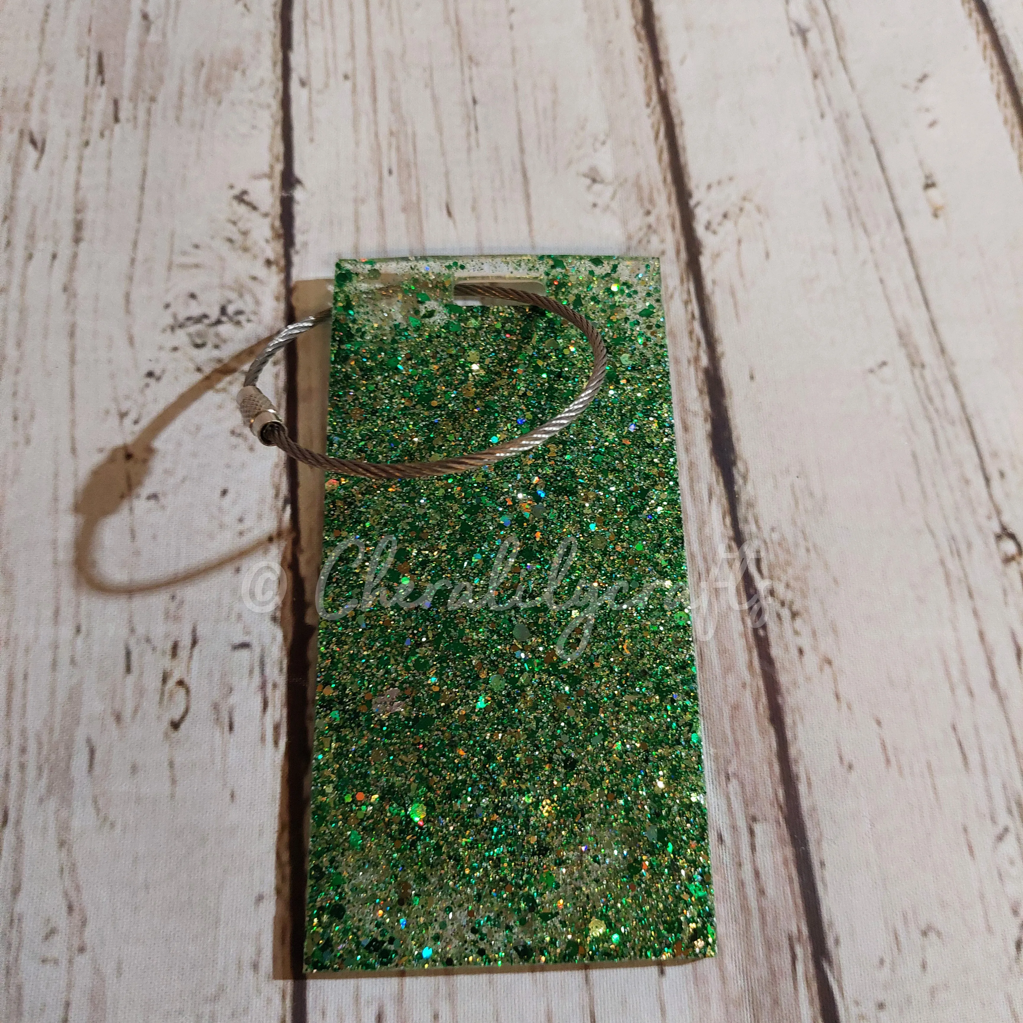 Green Badge Reel/Luggage Tag
