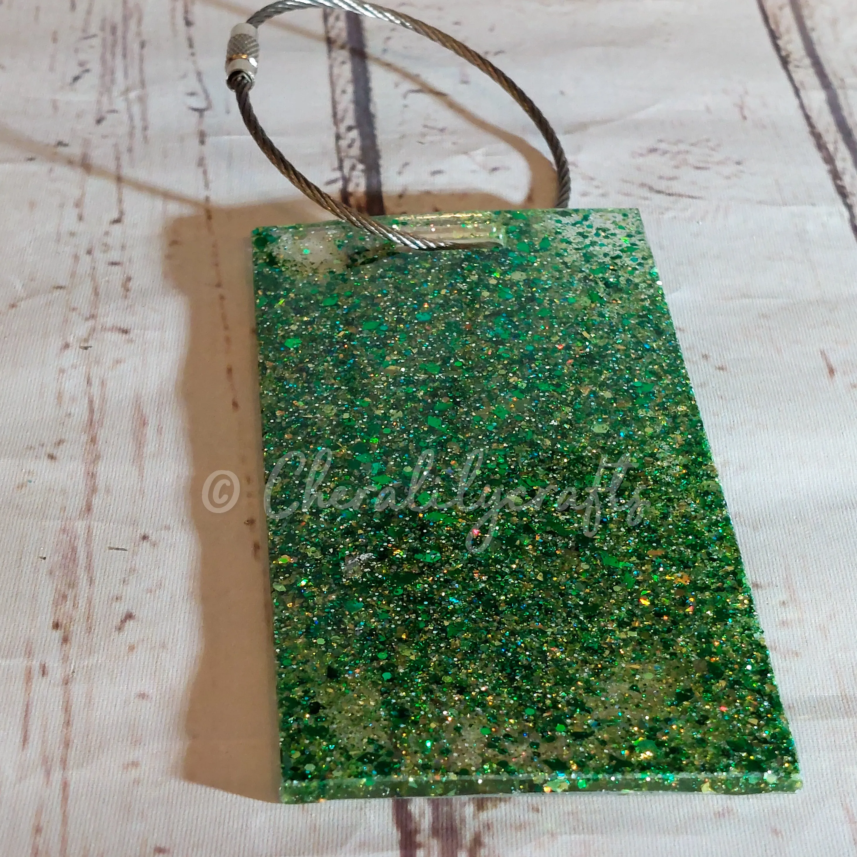 Green Badge Reel/Luggage Tag