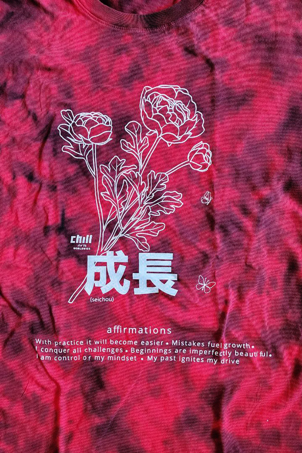 Growth Affirmations Tie Dye Tee