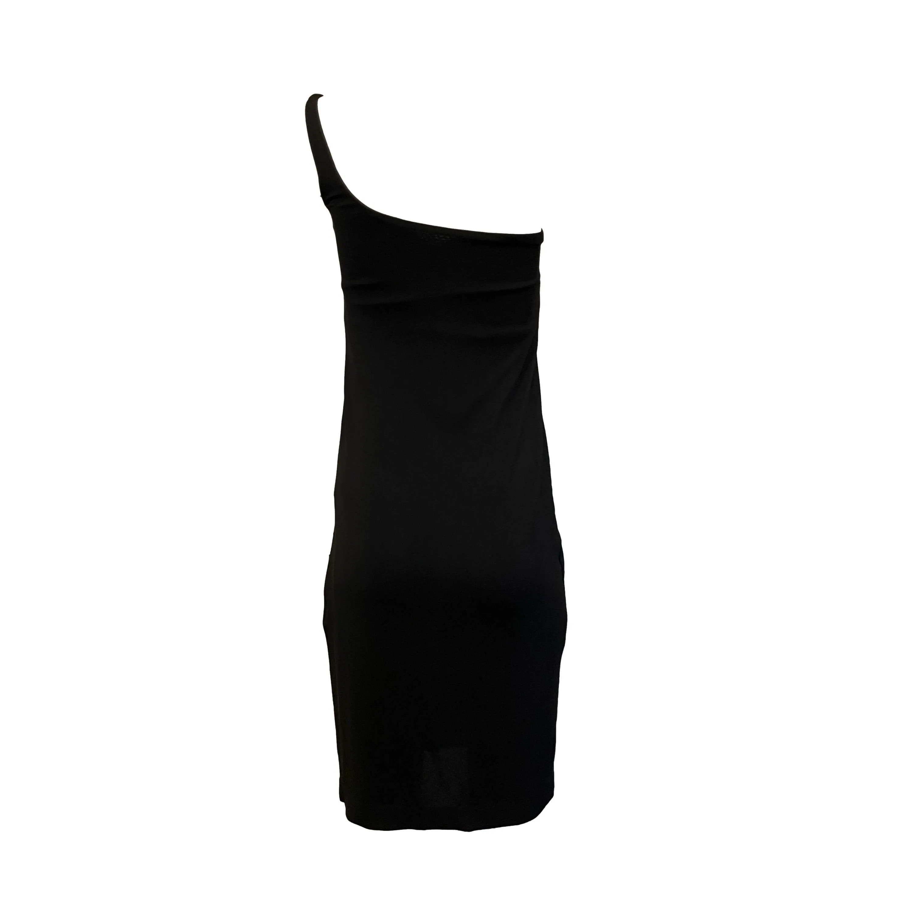 Gucci Black Logo One Shoulder Dress