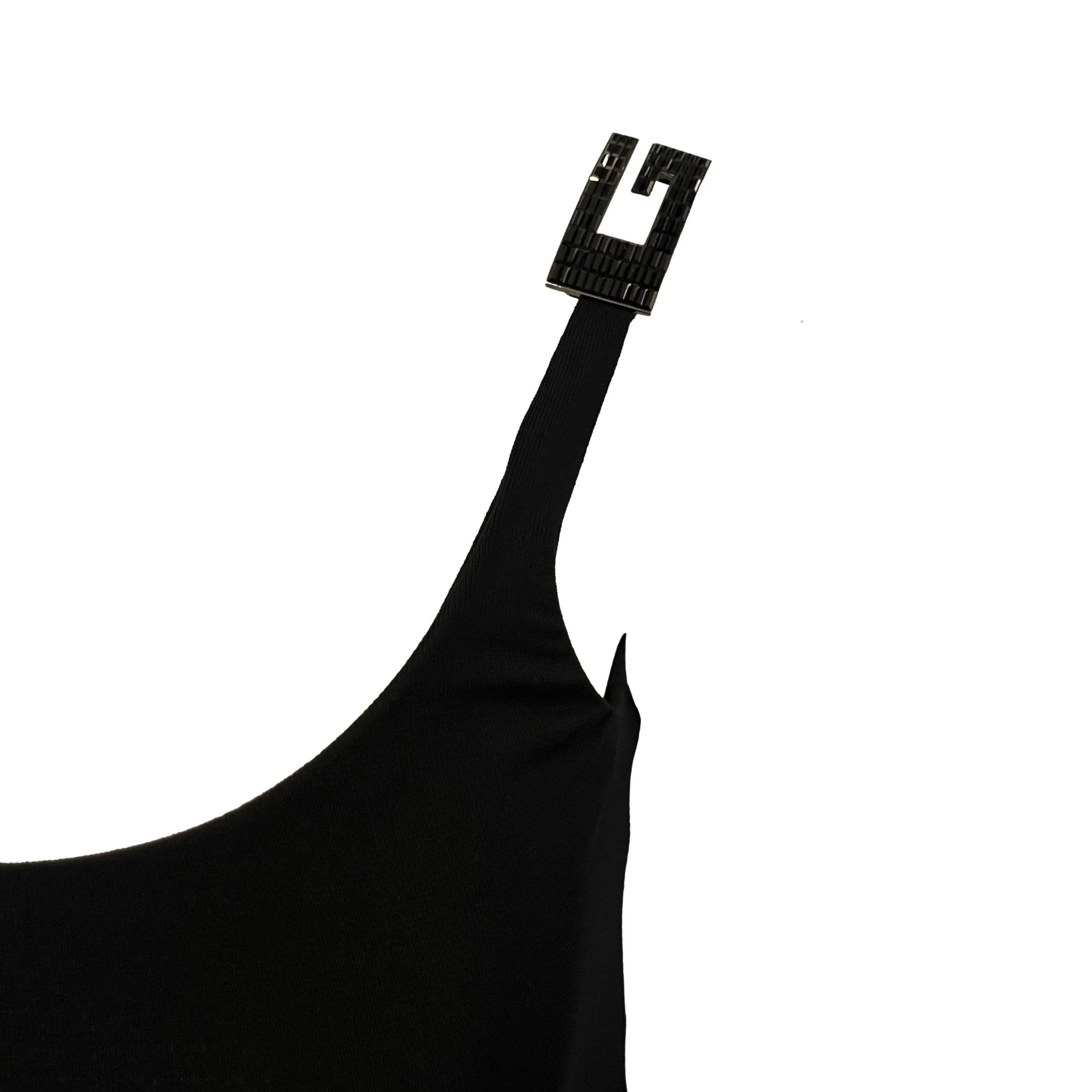 Gucci Black Logo One Shoulder Dress