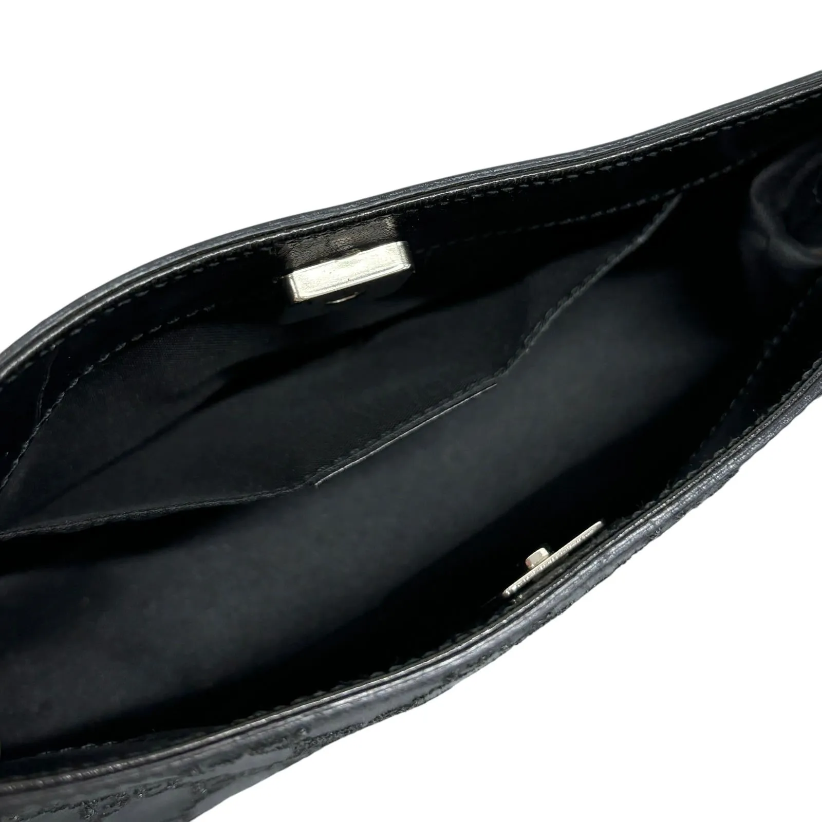 Gucci Black Raised Logo Shoulder Bag