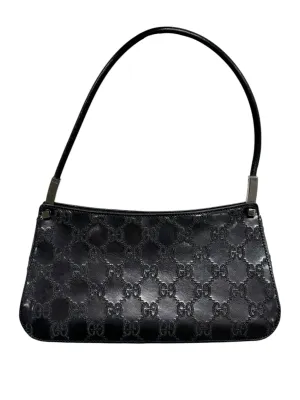 Gucci Black Raised Logo Shoulder Bag