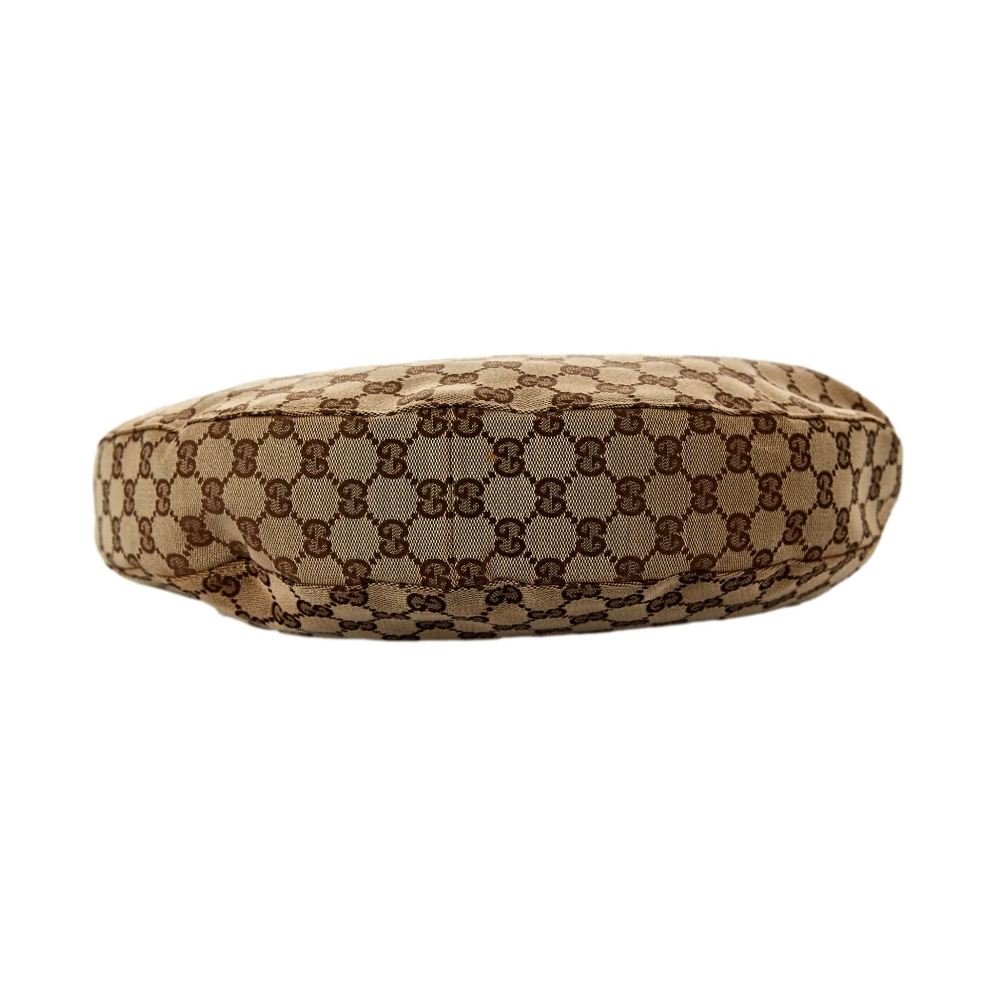Gucci Brown Logo Bamboo Shoulder Bag