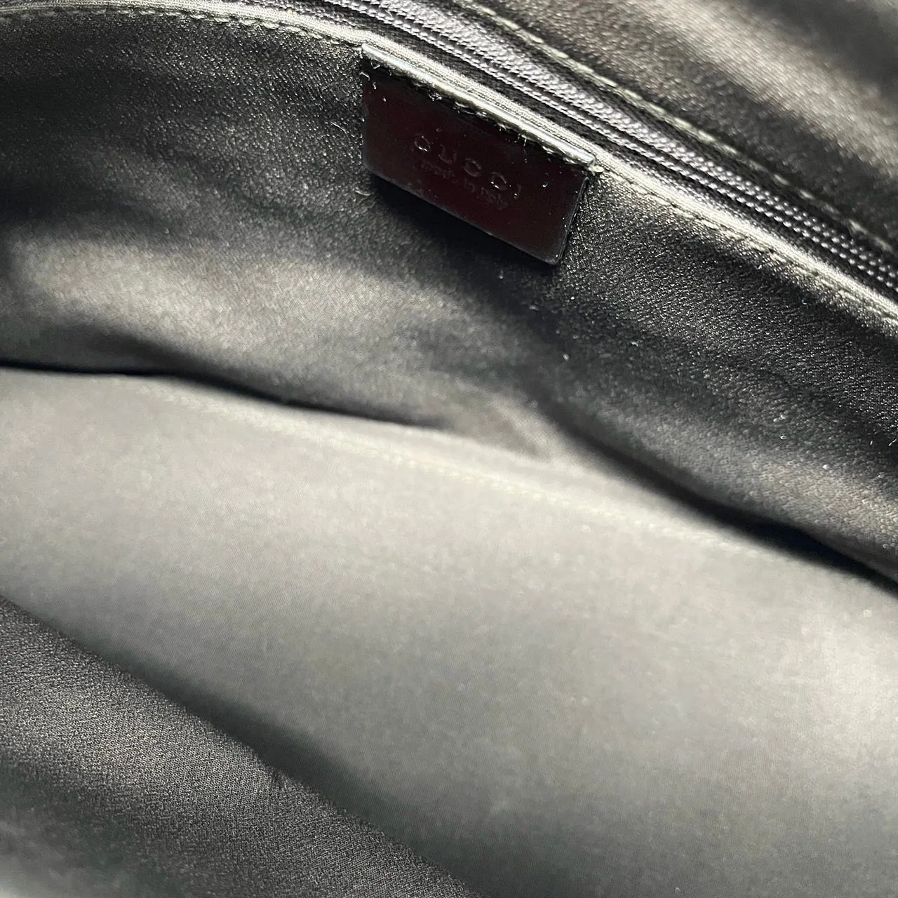 Gucci Brown Velvet Logo Shoulder Bag