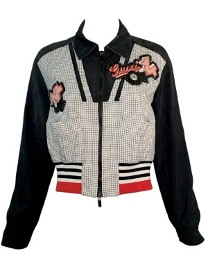 GUCCI Contemporary Bomber Style Jacket with Patches