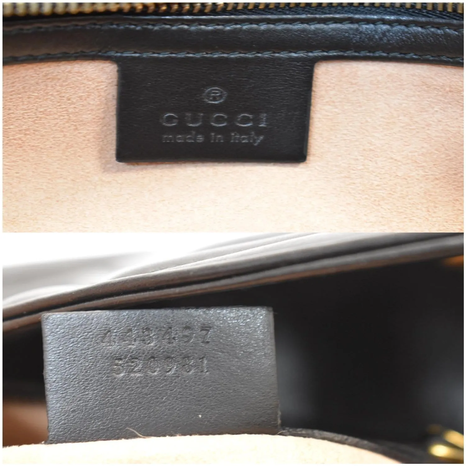 GUCCI GG Marmont Small Matelasse Leather Crossbody Bag Black 443497