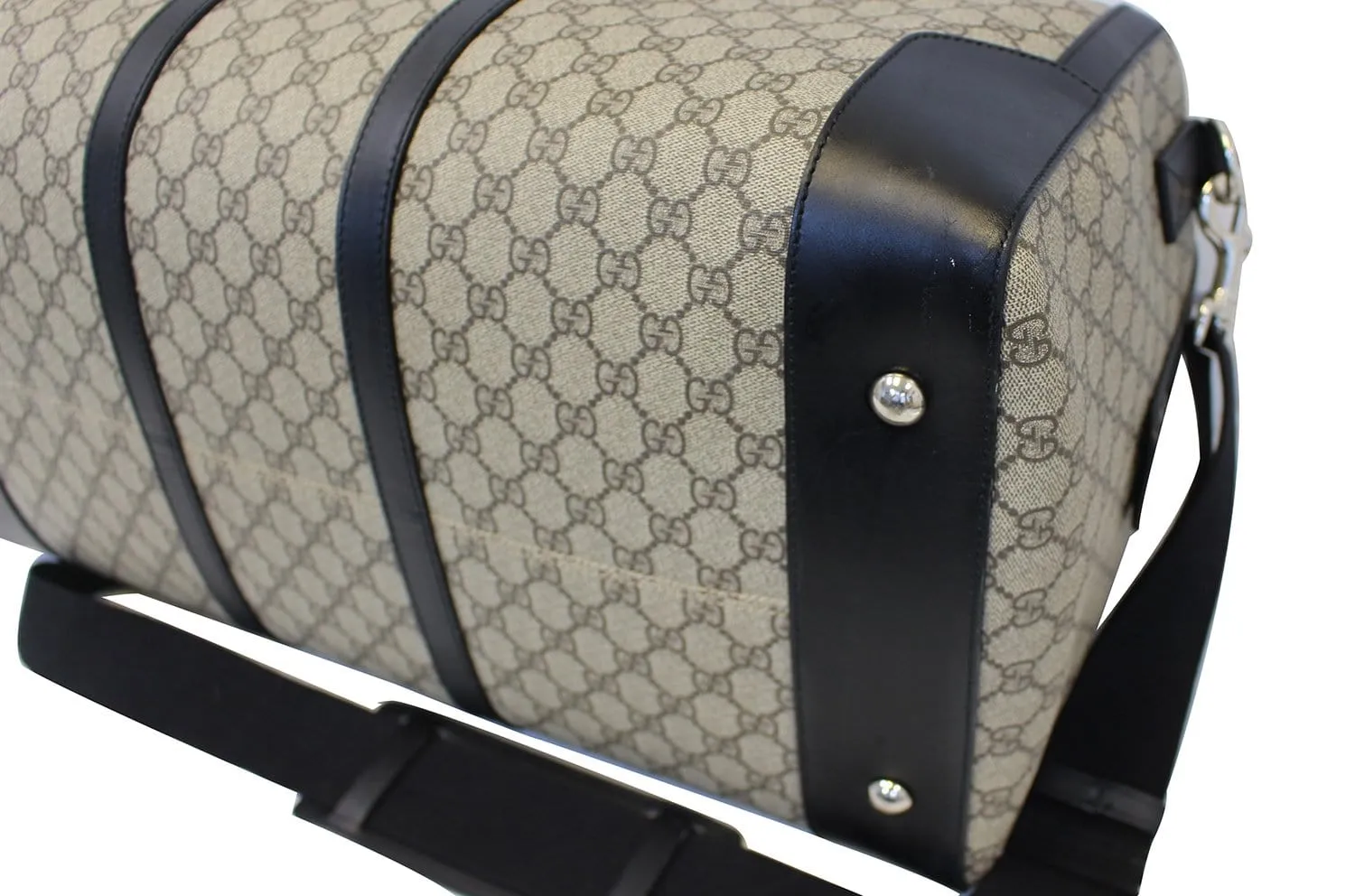 GUCCI GG Monogram Canvas Supreme Large Duffle Travel Bag 406381
