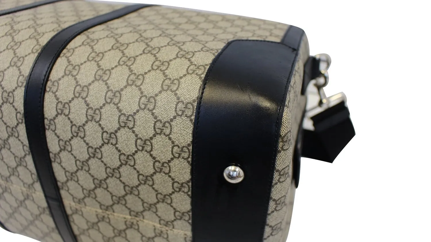 GUCCI GG Monogram Canvas Supreme Large Duffle Travel Bag 406381