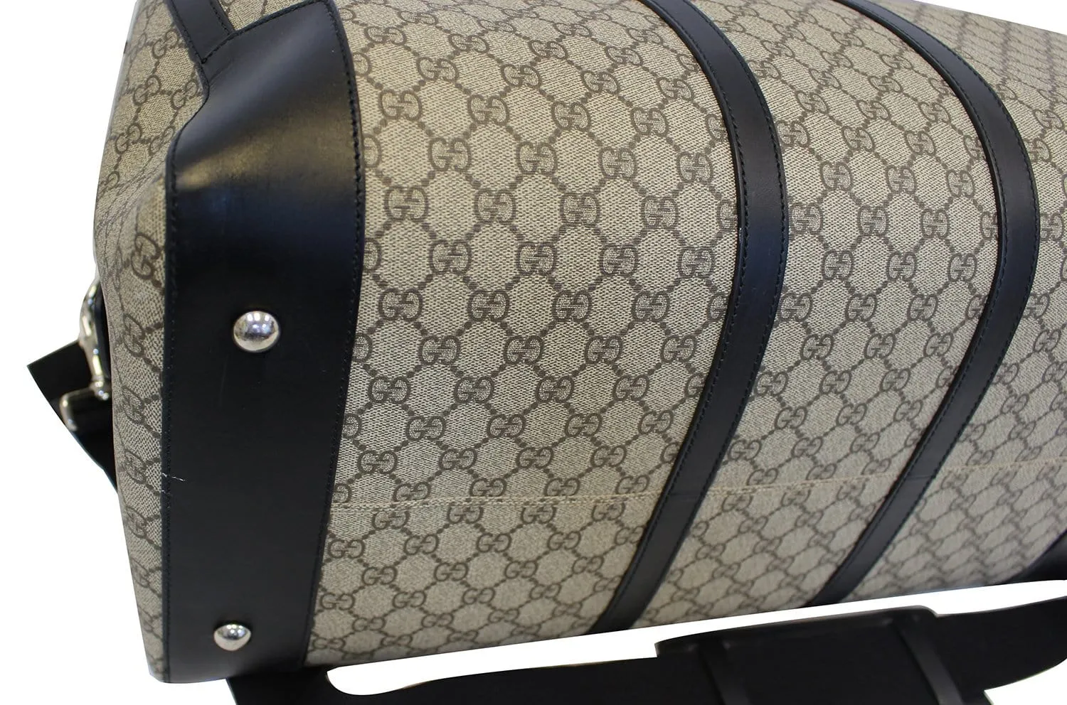 GUCCI GG Monogram Canvas Supreme Large Duffle Travel Bag 406381